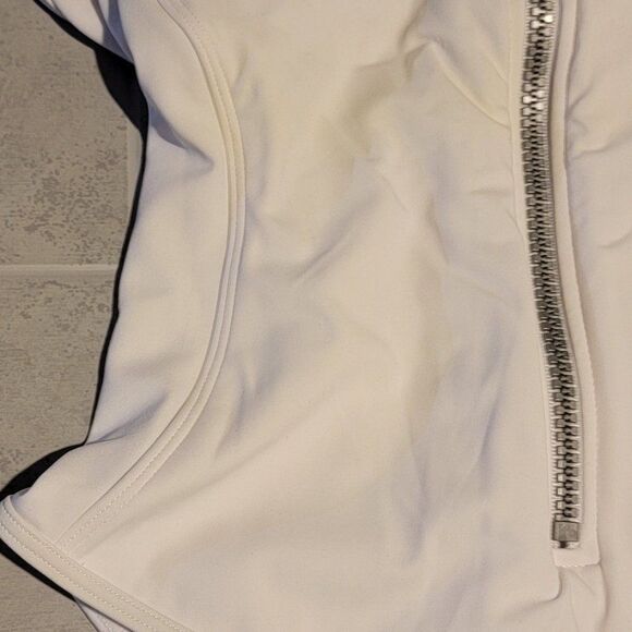 Smart & Sexy Womens White Racerback French Cut One Piece Swimsuit Size Medium - Picture 4 of 9